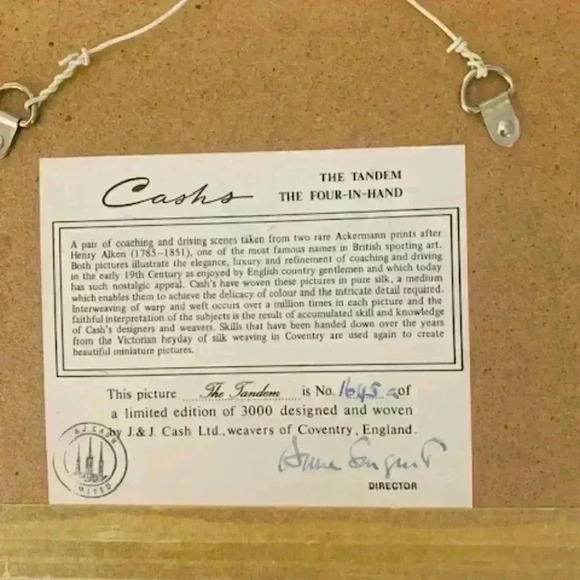 J J Cash Weaving "The Four In Hand ,The Tandem - Picture 5 of 6